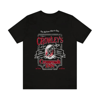 Camiseta Básica Unissex Crowley's Supernatural Preto