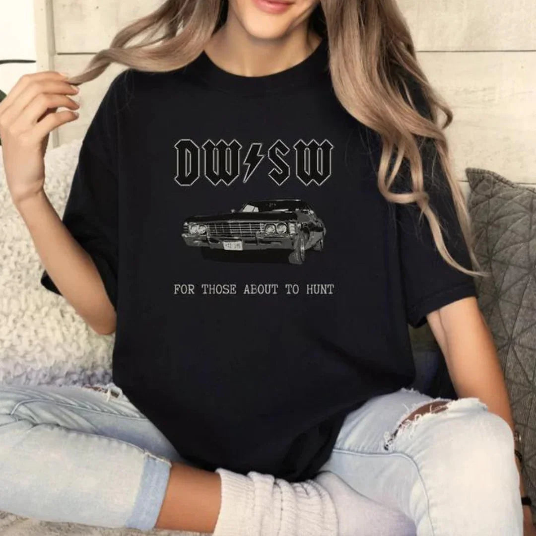 Camiseta Básica Unissex DW SW For Those Supernatural Preto