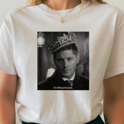 Camiseta Básica Unissex In The Princess Dean Supernatural Branco