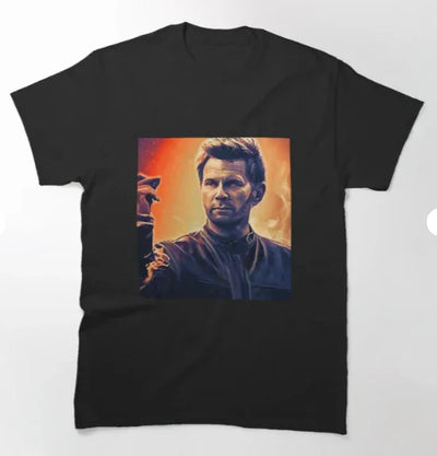 Camiseta Básica Unissex Lúcifer illustrated Supernatural Preto