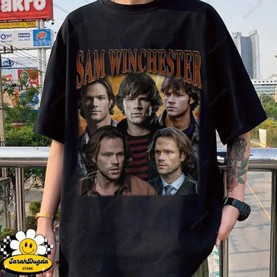 Camiseta Básica Unissex Sam Winchester Preto