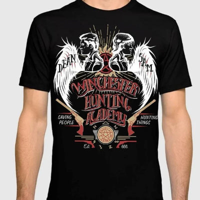 Camiseta Básica Unissex Saving People Supernatural Preto