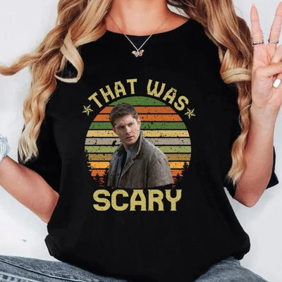 Camiseta Básica Unissex That Was Scary Dean Preto