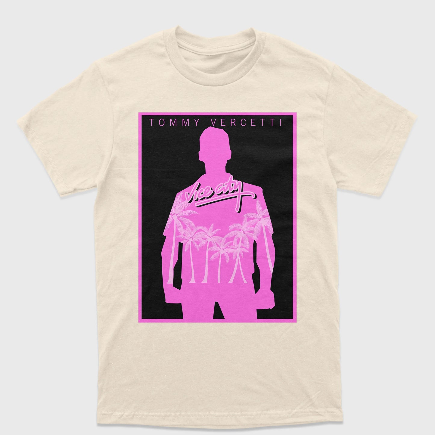 Camiseta Básica Unissex GTA Vice City Tommy Vercetti-PEROLA