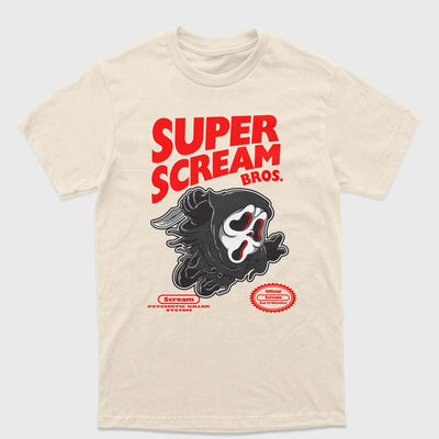 Camiseta Básica Unissex Super Mario Scream Ghost Terror