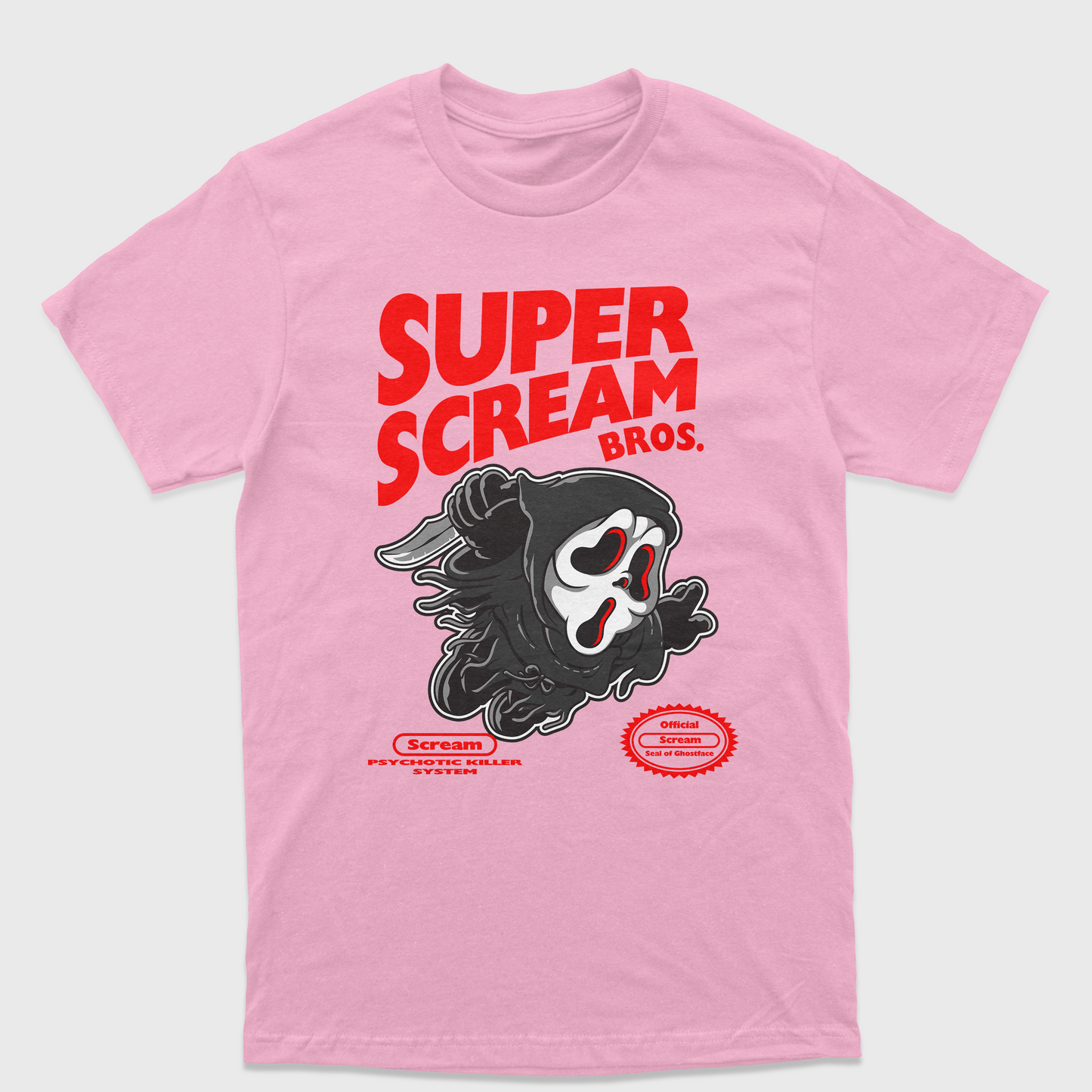 Camiseta Básica Unissex Super Mario Scream Ghost Terror