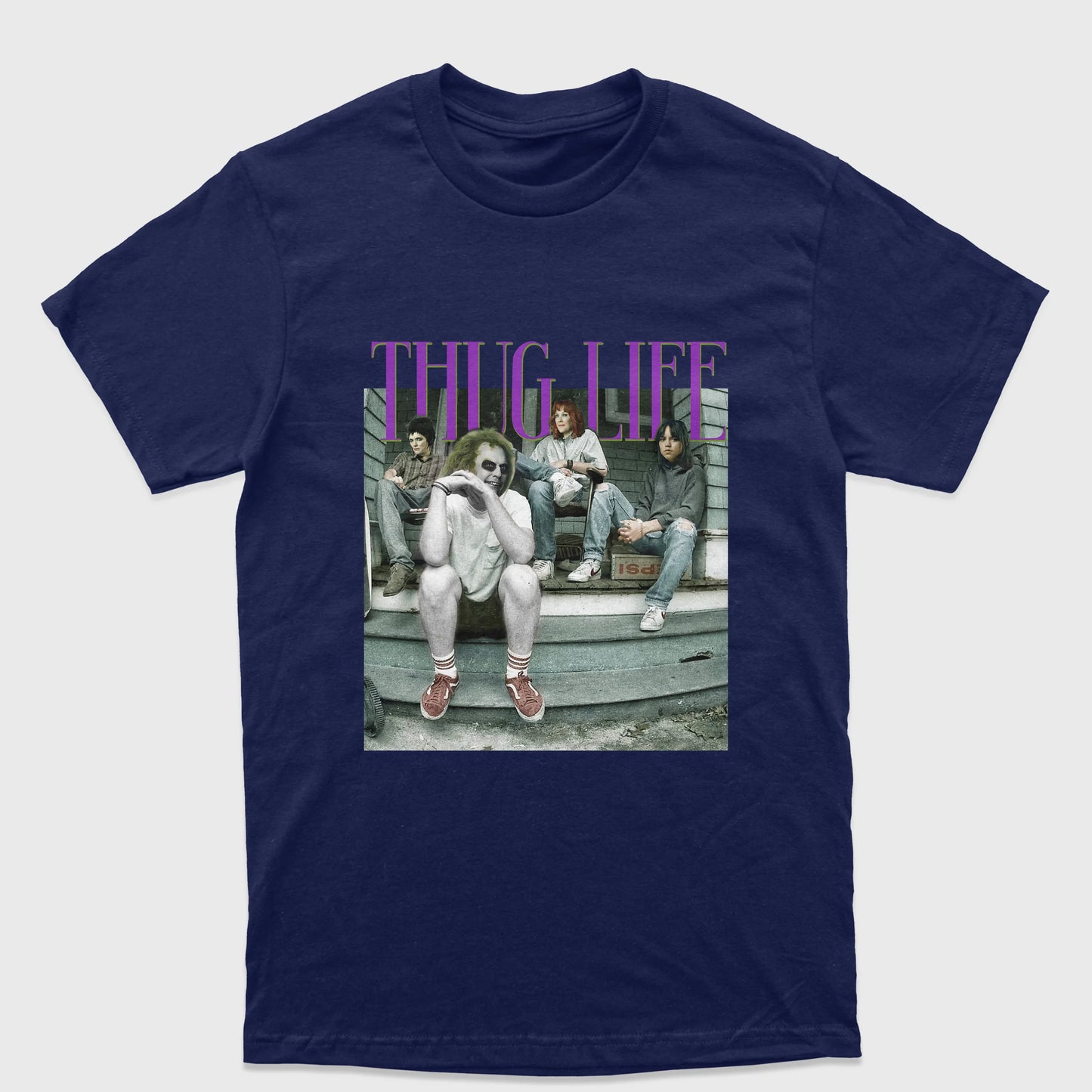 Camiseta Básica Unissex Beetlejuice Movie Thug Life