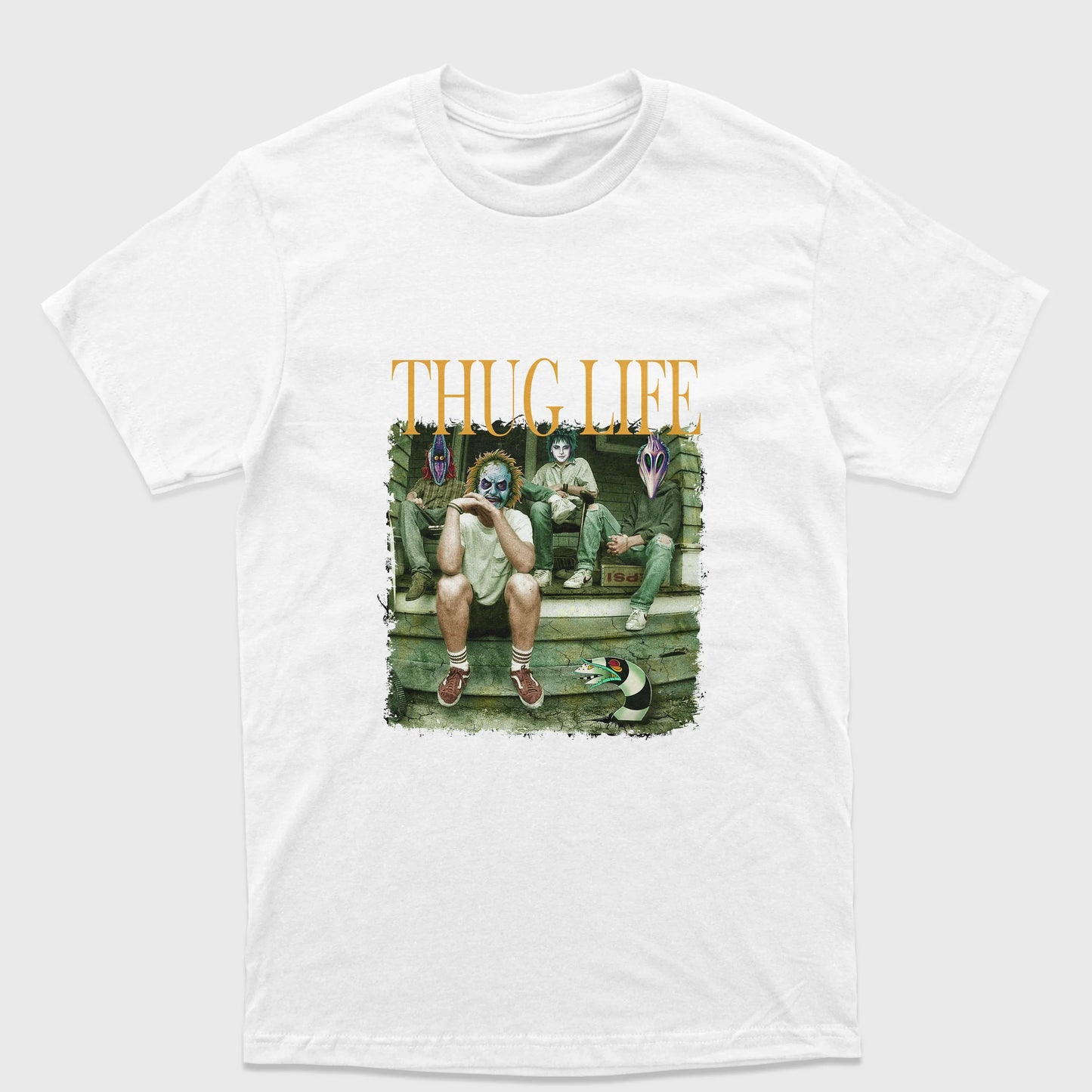 Camiseta Básica Unissex Beetlejuice Thug Life