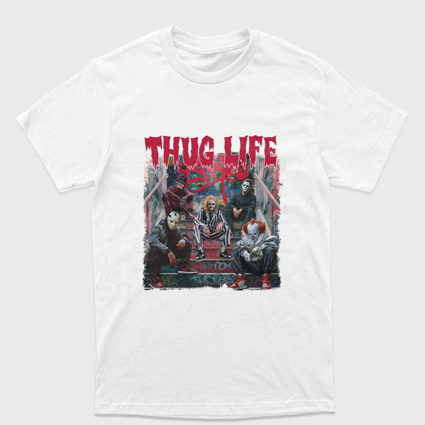 Camiseta Básica Unissex Beetlejuice Thug Life