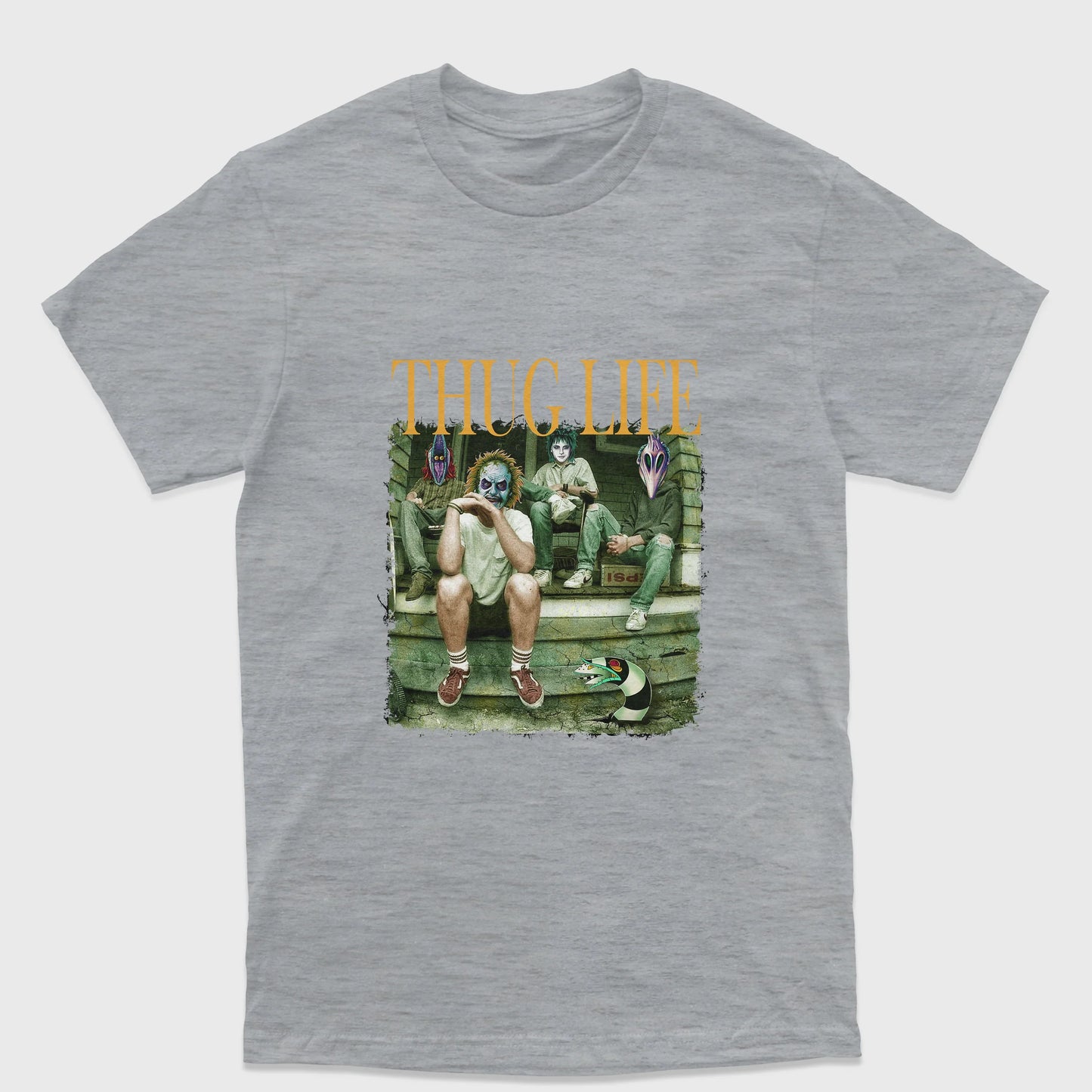 Camiseta Básica Unissex Beetlejuice Thug Life