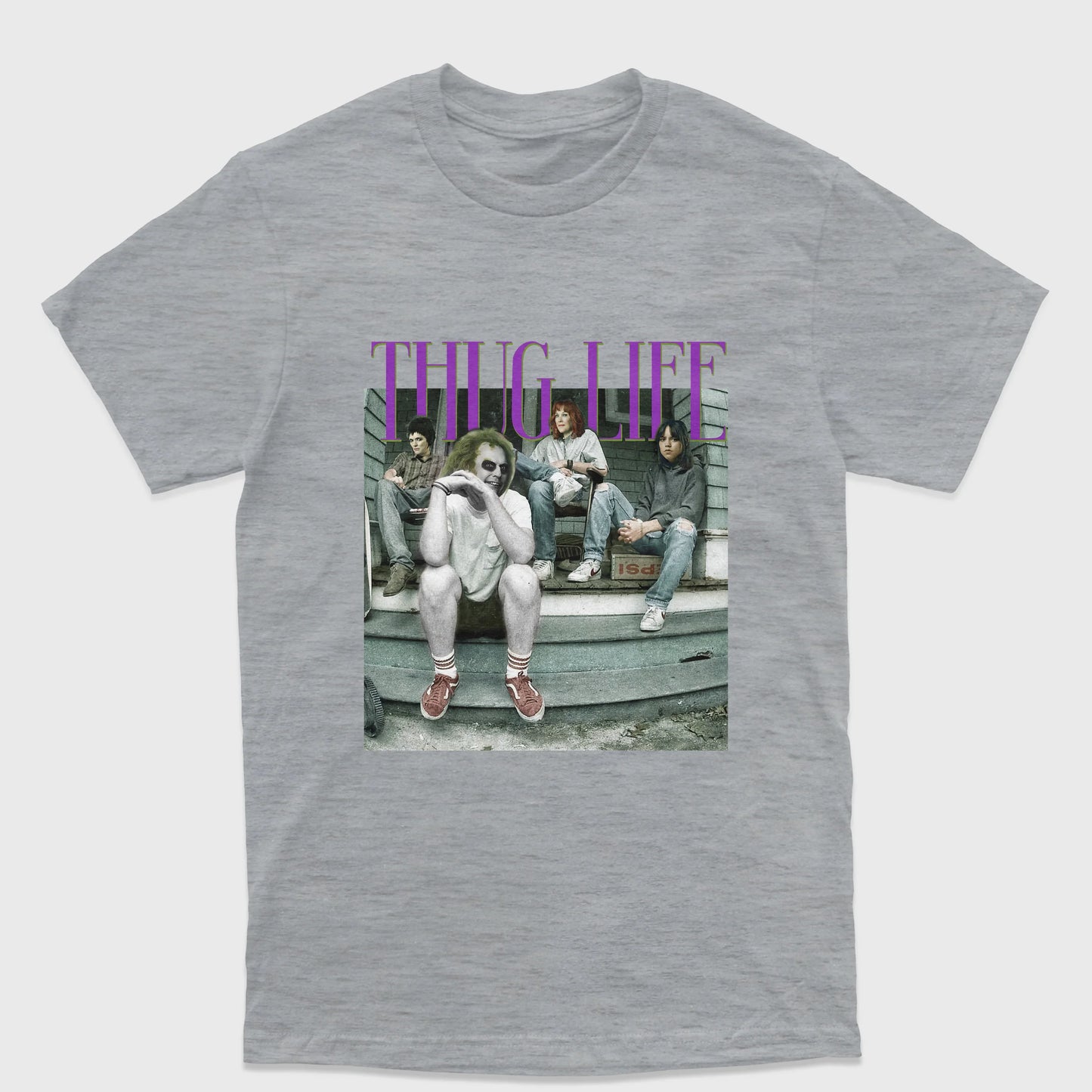 Camiseta Básica Unissex Beetlejuice Movie Thug Life