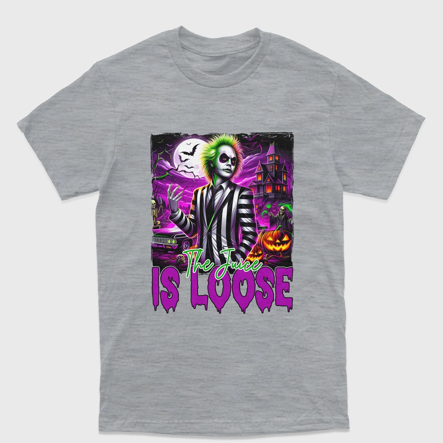 Camiseta Básica Unissex The Juice Is Loose Beetlejuice Movie