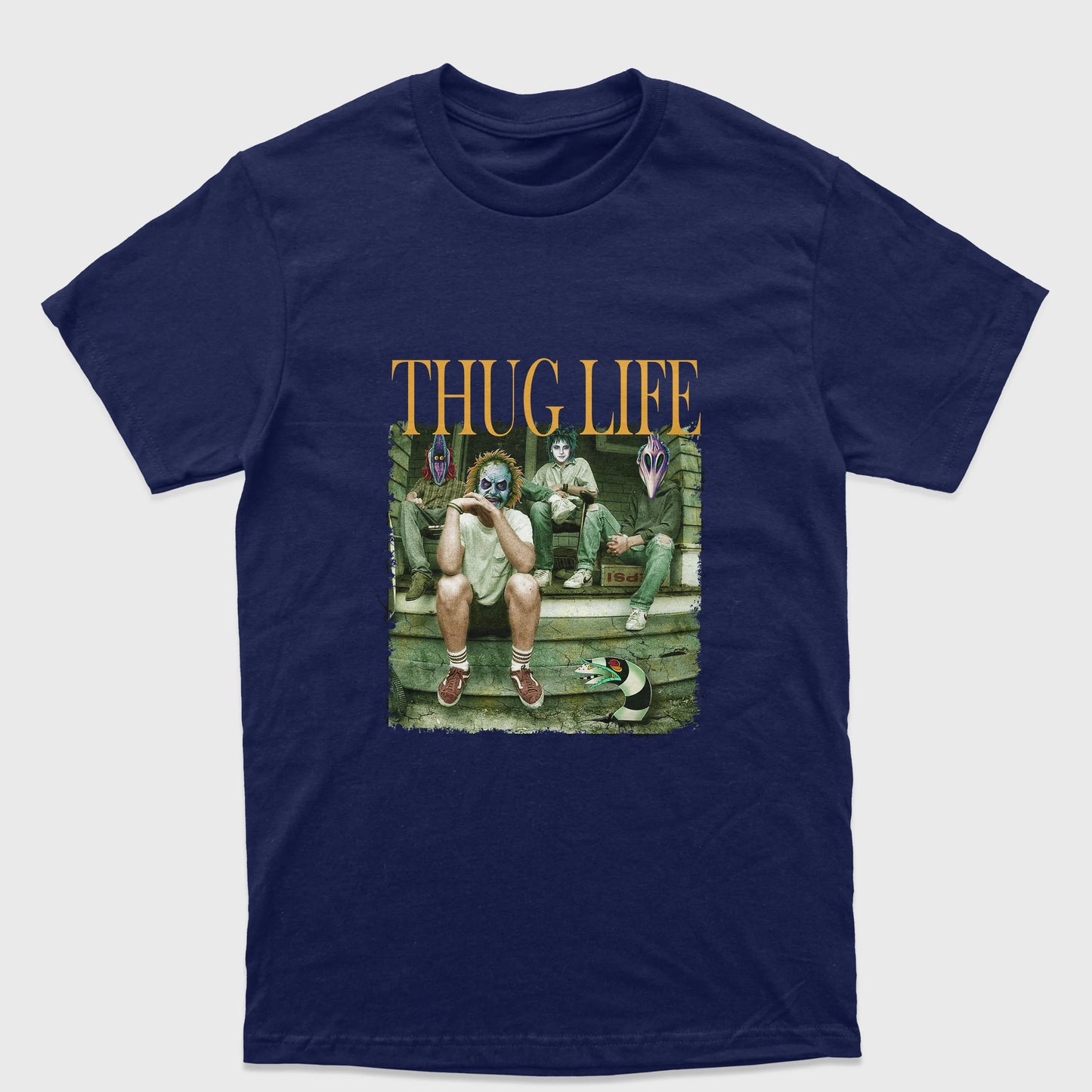 Camiseta Básica Unissex Beetlejuice Thug Life
