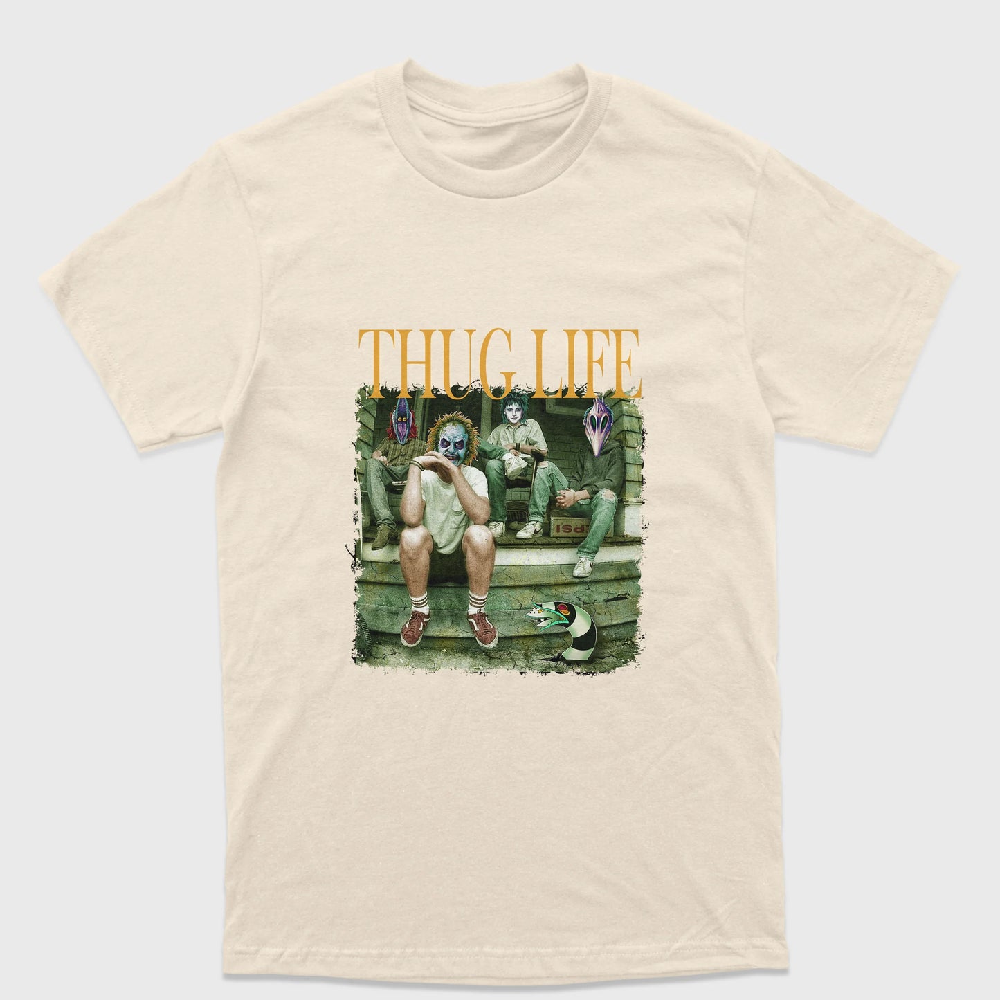 Camiseta Básica Unissex Beetlejuice Thug Life