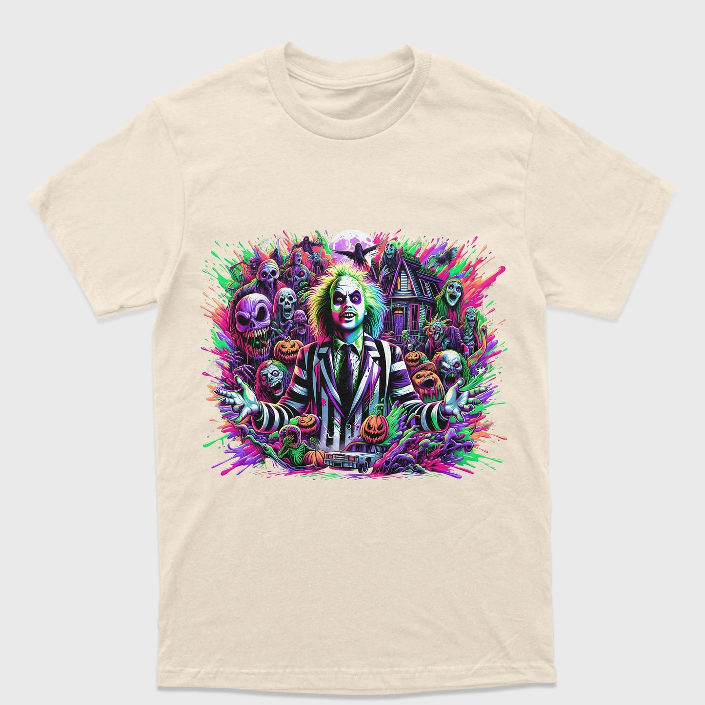 Camiseta Básica Unissex Beetlejuice Movie Ghost