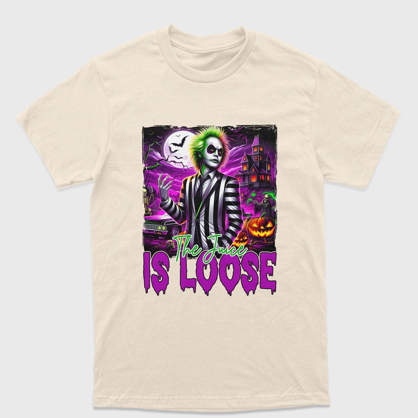 Camiseta Básica Unissex The Juice Is Loose Beetlejuice Movie