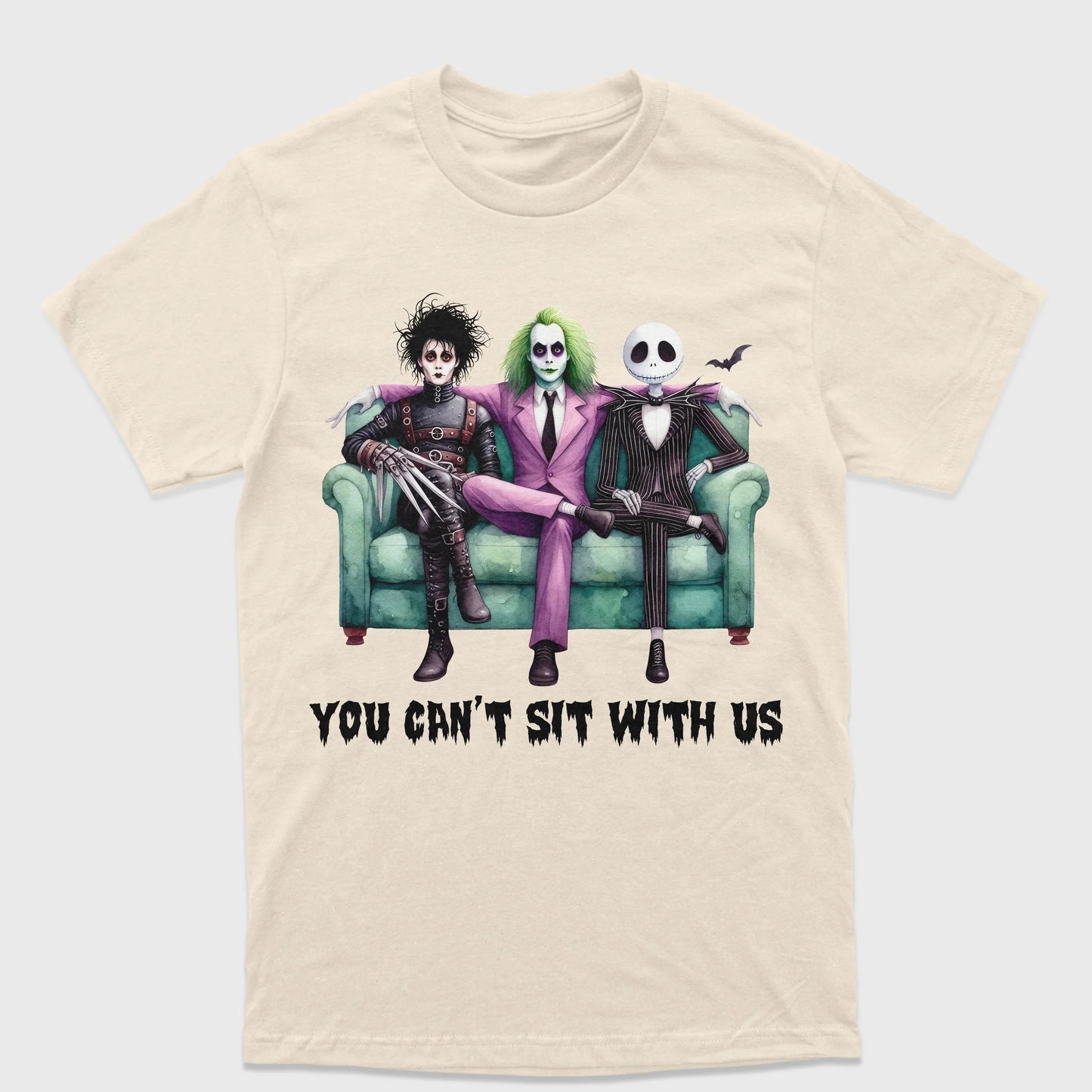 Camiseta Básica Unissex Beetlejuice You Can't Sit With Us