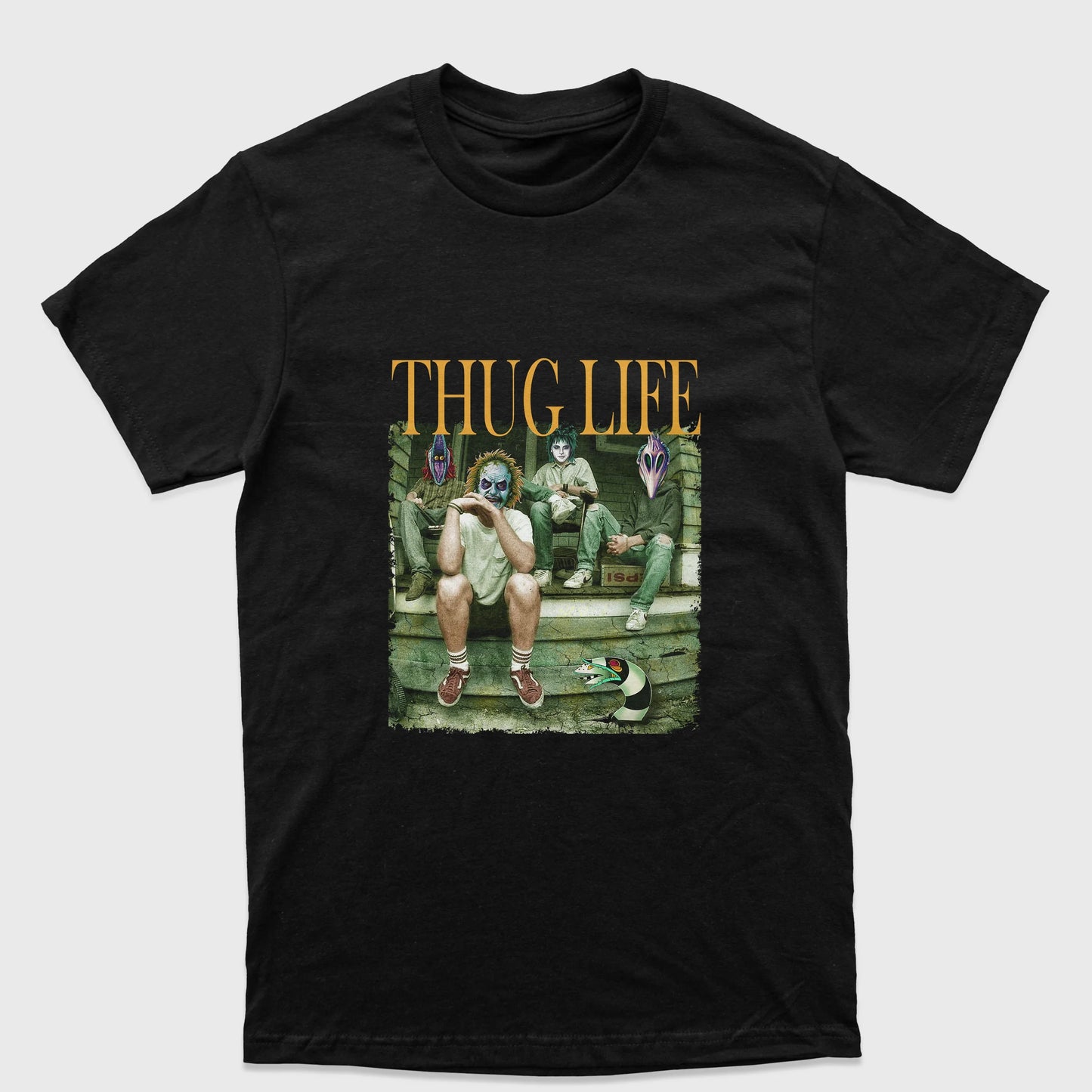 Camiseta Básica Unissex Beetlejuice Thug Life