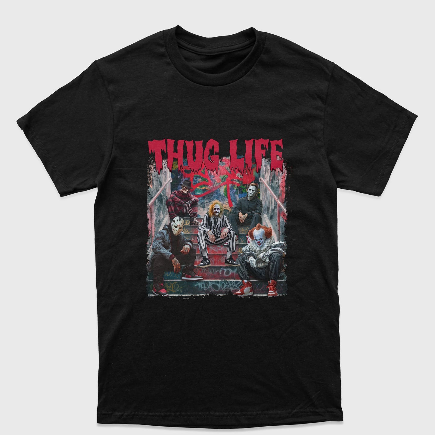 Camiseta Básica Unissex Beetlejuice Thug Life