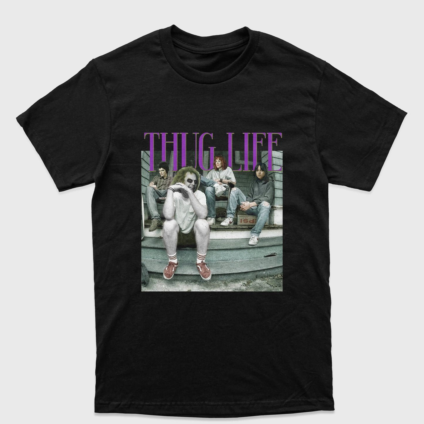 Camiseta Básica Unissex Beetlejuice Movie Thug Life