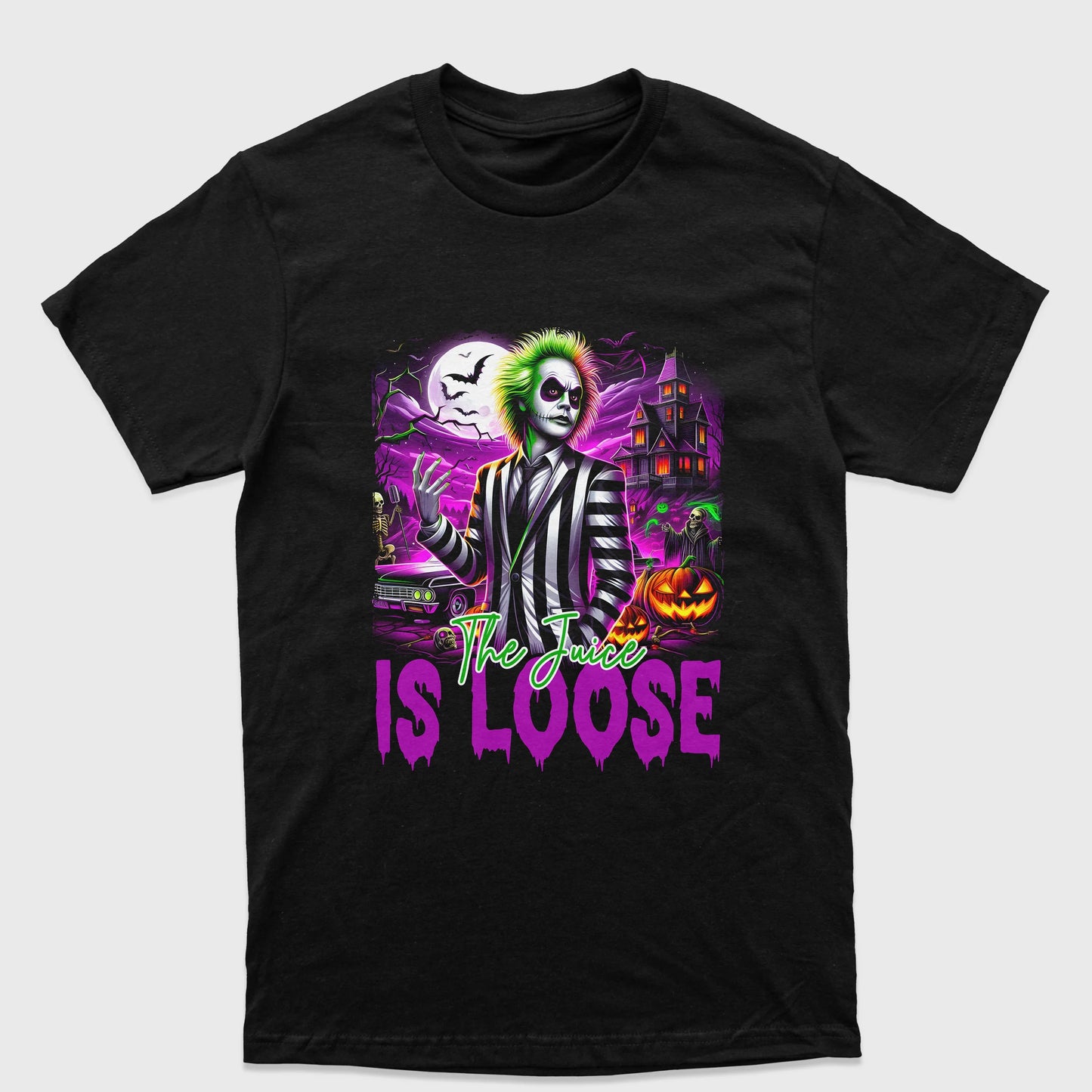Camiseta Básica Unissex The Juice Is Loose Beetlejuice Movie