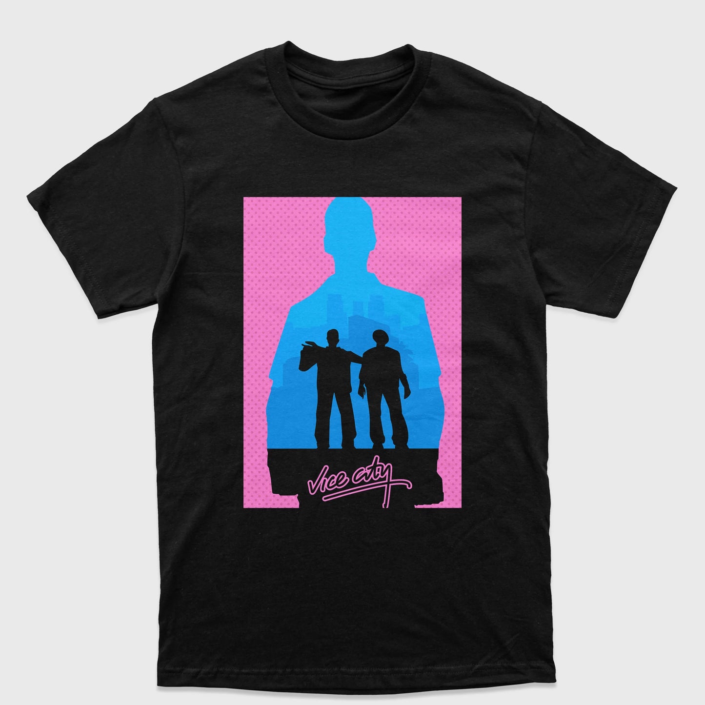 Camiseta Básica Unissex Vice City GTA Game-PRETO