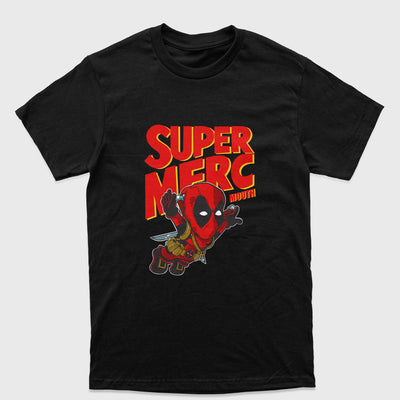 Camiseta Básica Unissex Super Mario Deadpool Marvel Preto