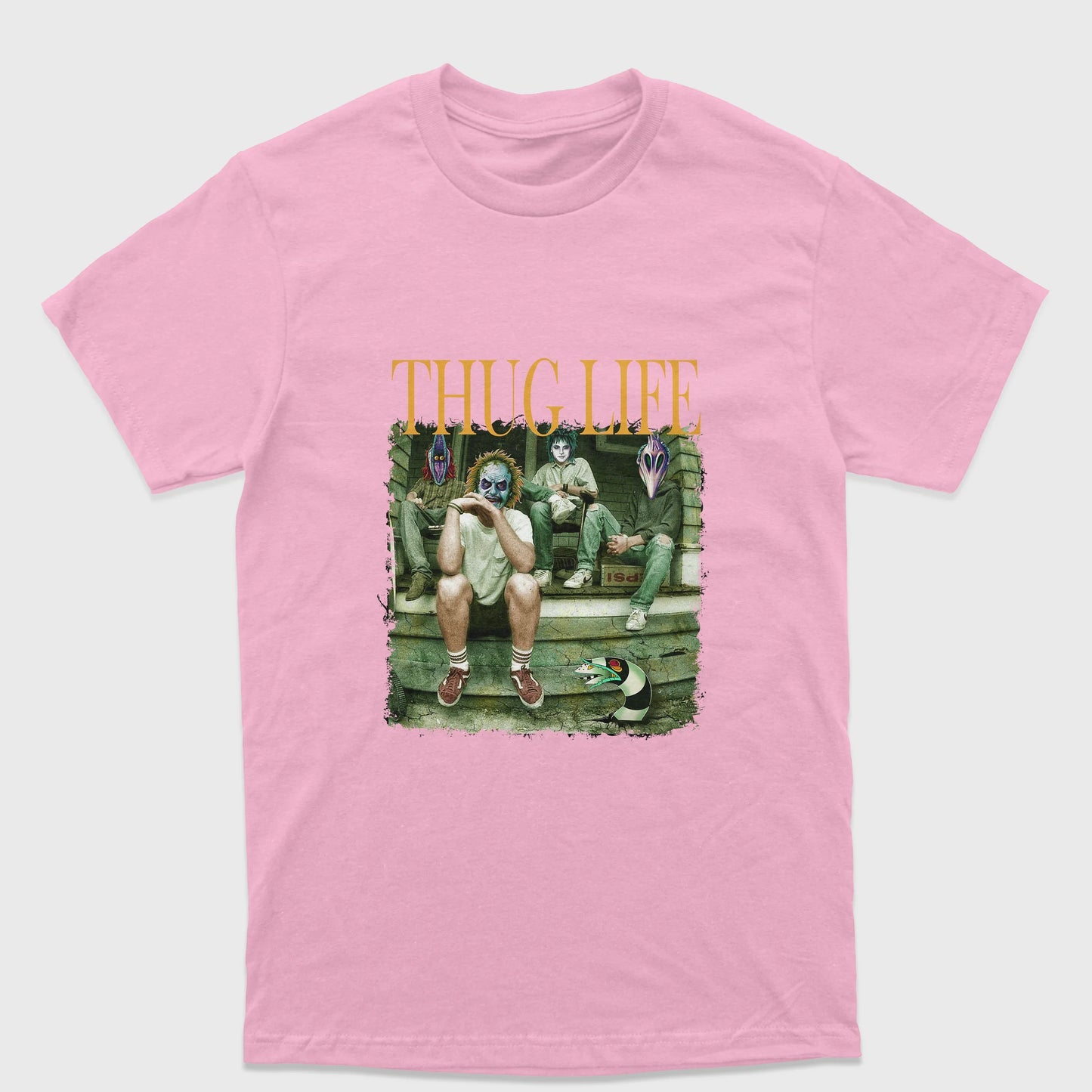 Camiseta Básica Unissex Beetlejuice Thug Life