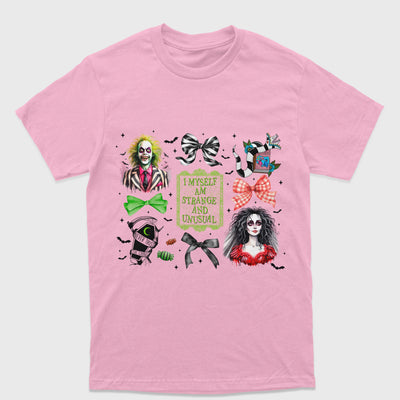 Camiseta Básica Unissex Strange And Unusual Beetlejuice