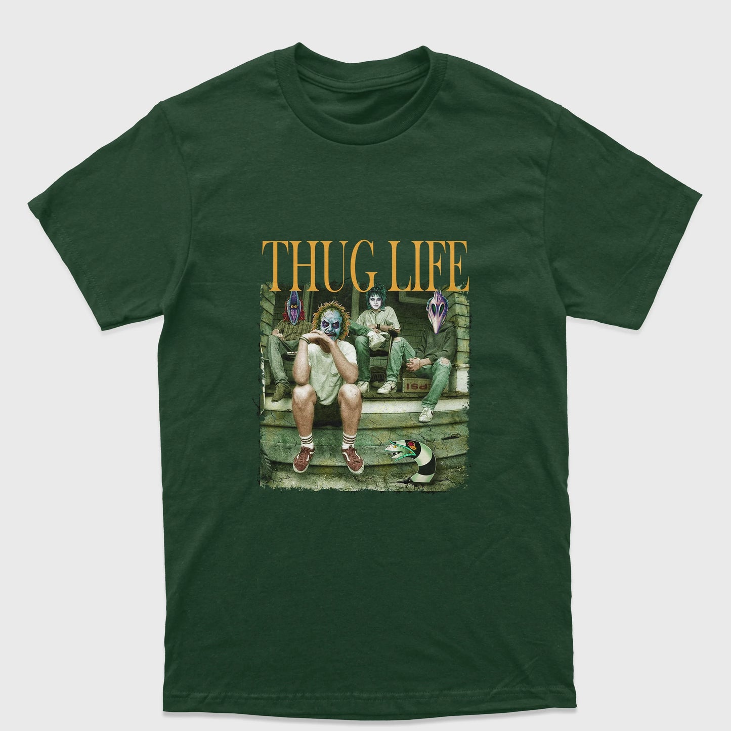 Camiseta Básica Unissex Beetlejuice Thug Life