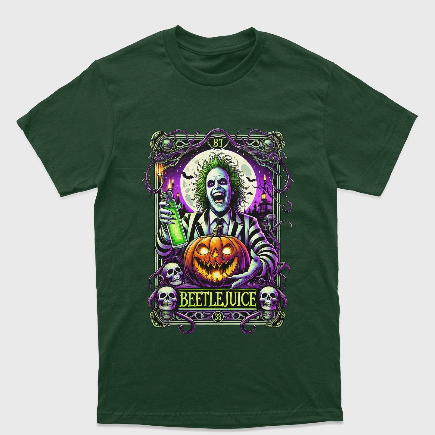 Camiseta Básica Unissex Beetlejuice Pumpkim