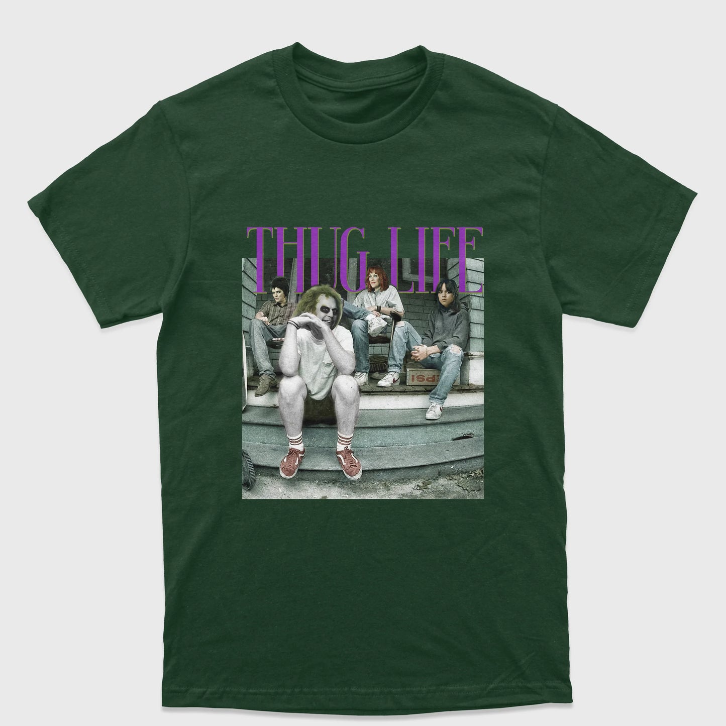 Camiseta Básica Unissex Beetlejuice Movie Thug Life