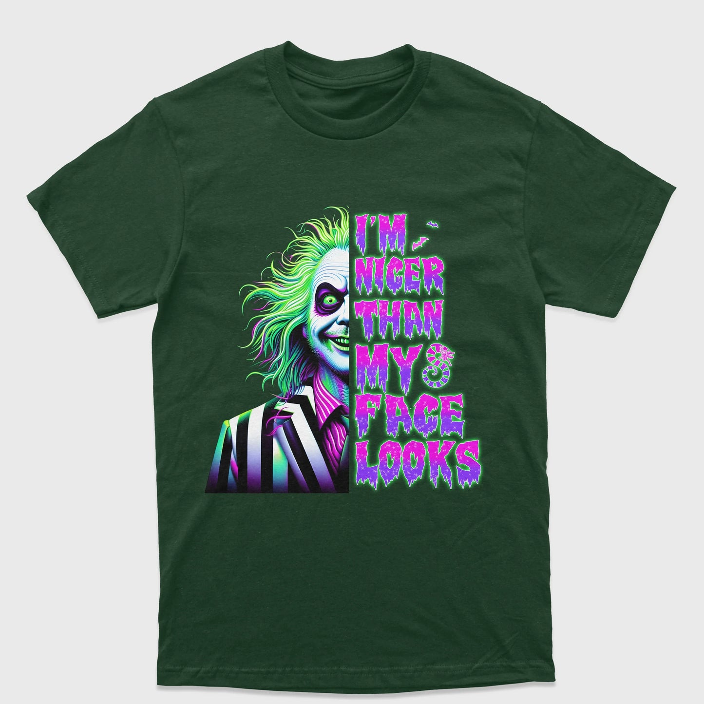 Camiseta Básica Unissex I'm Nicer Than My Face Looks
