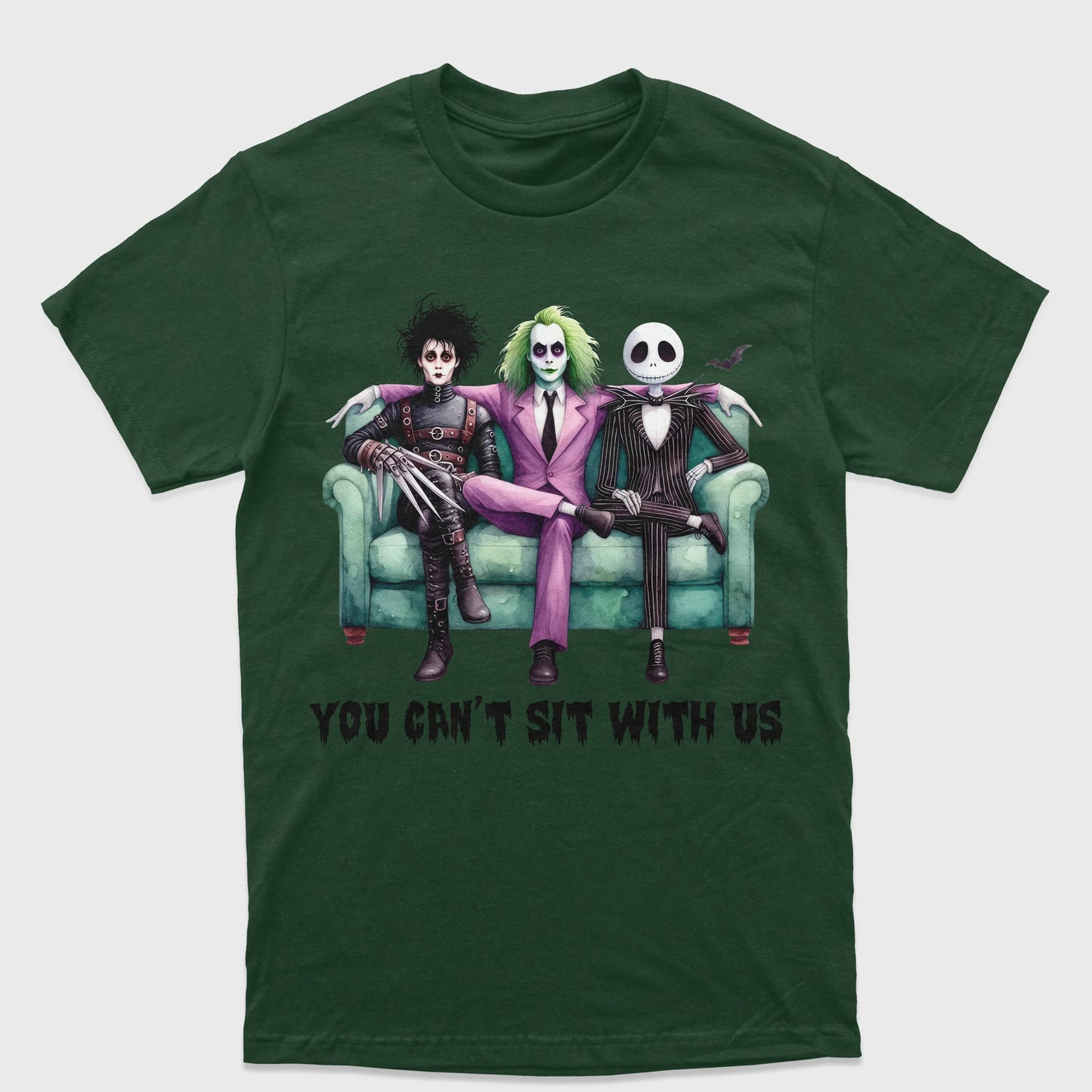 Camiseta Básica Unissex Beetlejuice You Can't Sit With Us