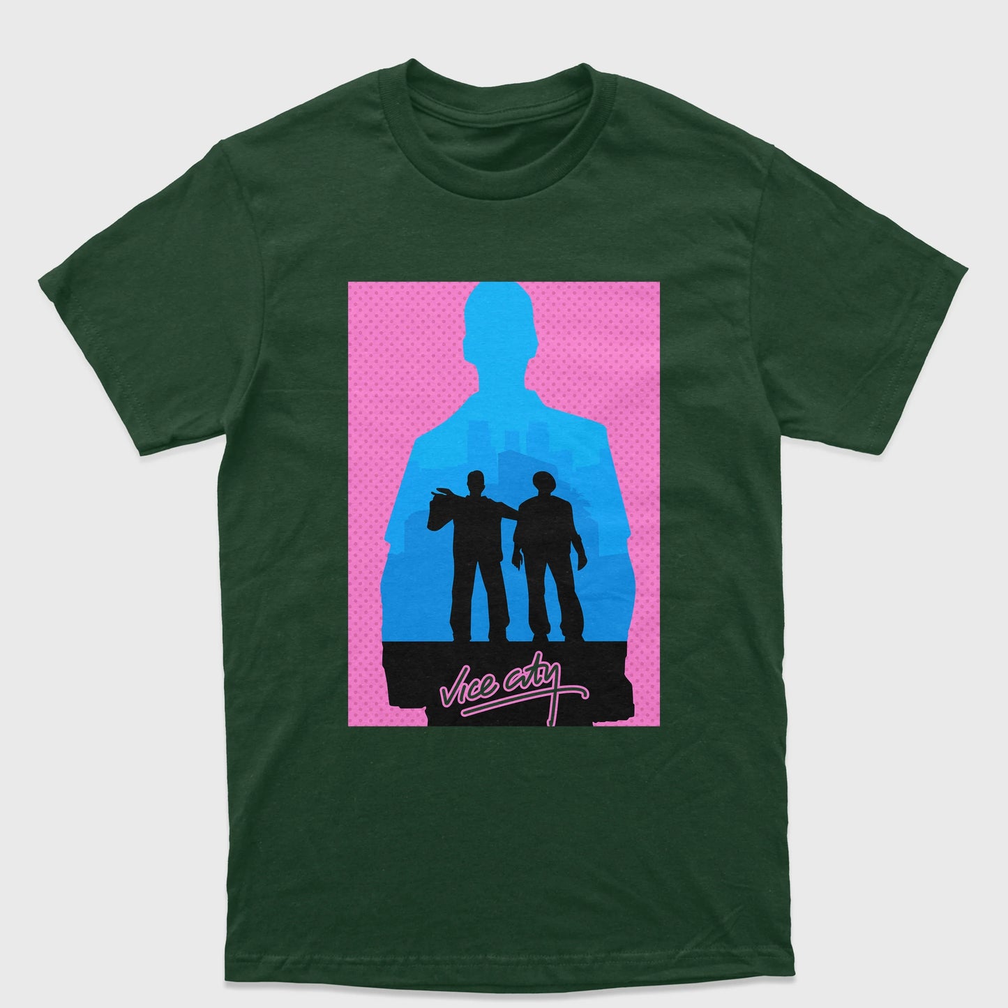 Camiseta Básica Unissex Vice City GTA Game-VERDE