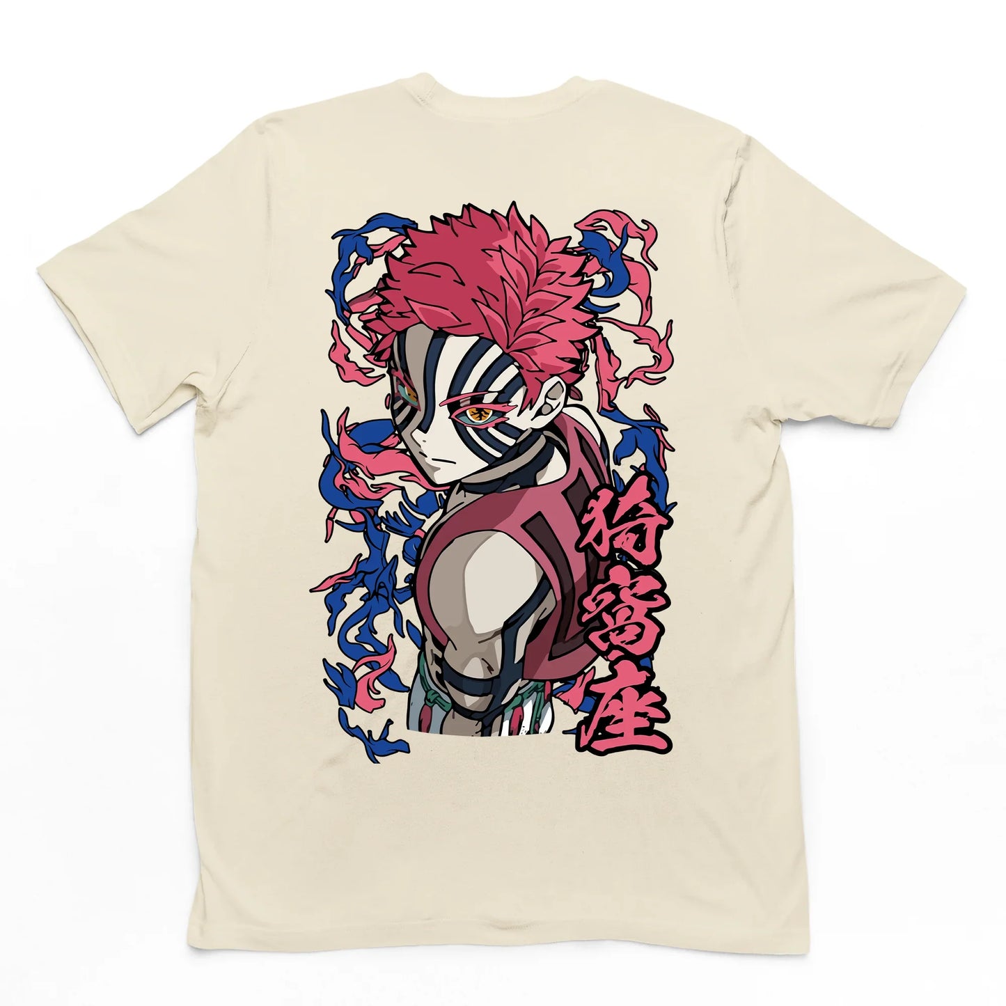 Camiseta Básica Akaza Lua Superior Demon Slayer- pérola