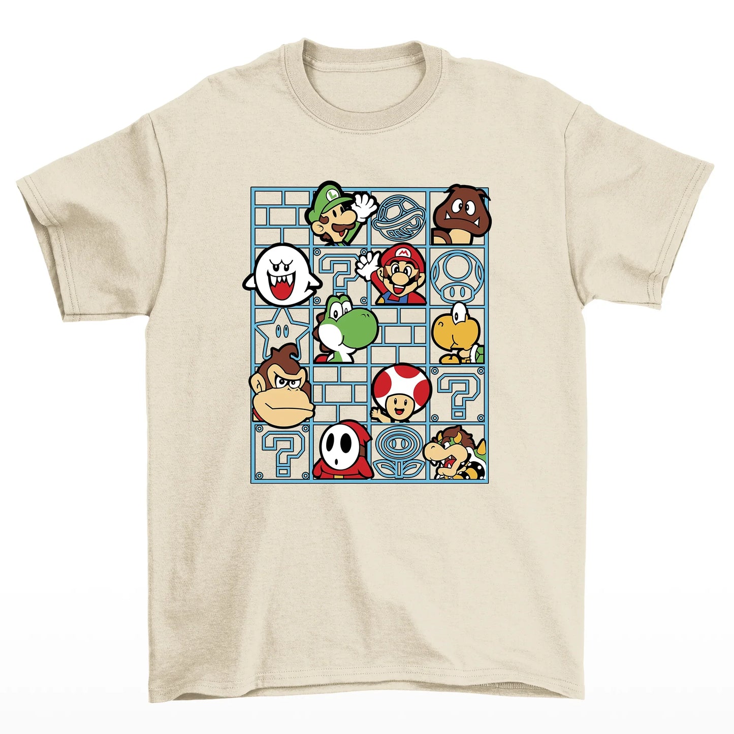 Camiseta Básica Personagens Mario e DK-pérola