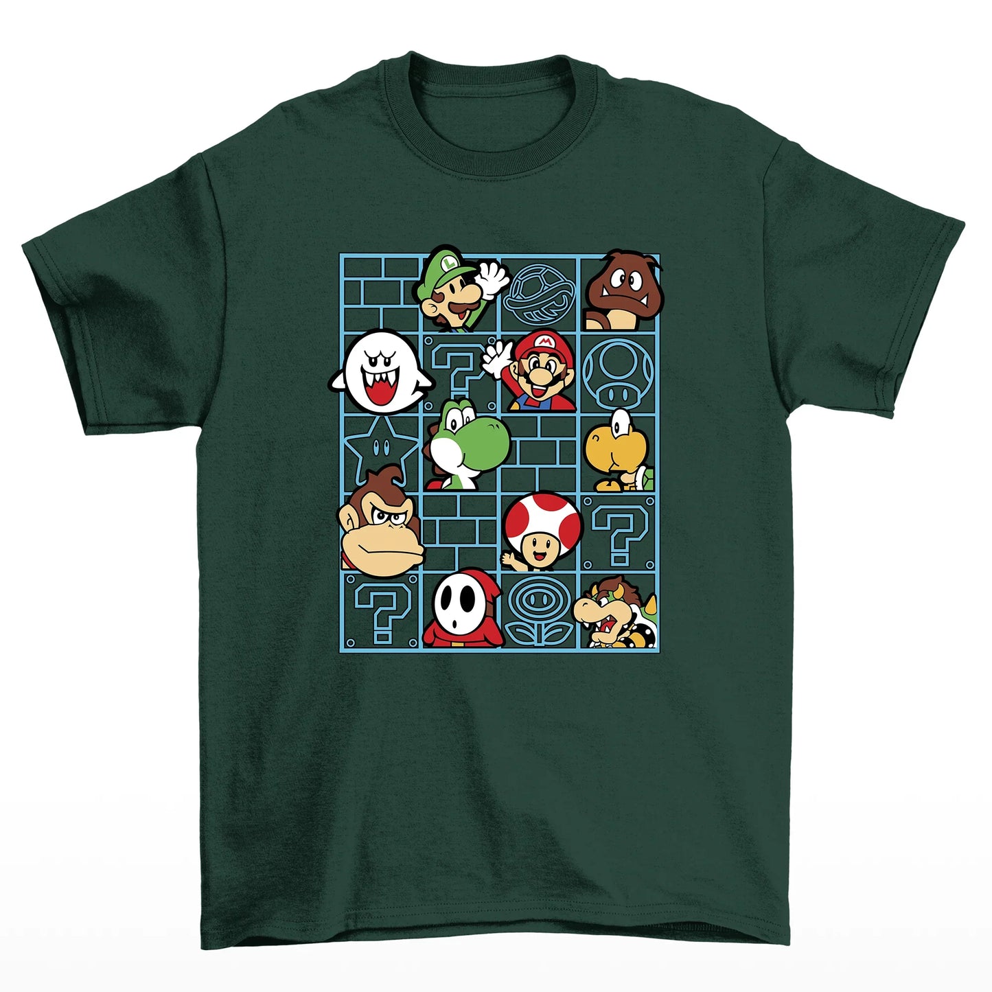 Camiseta Básica Personagens Mario e DK-verde
