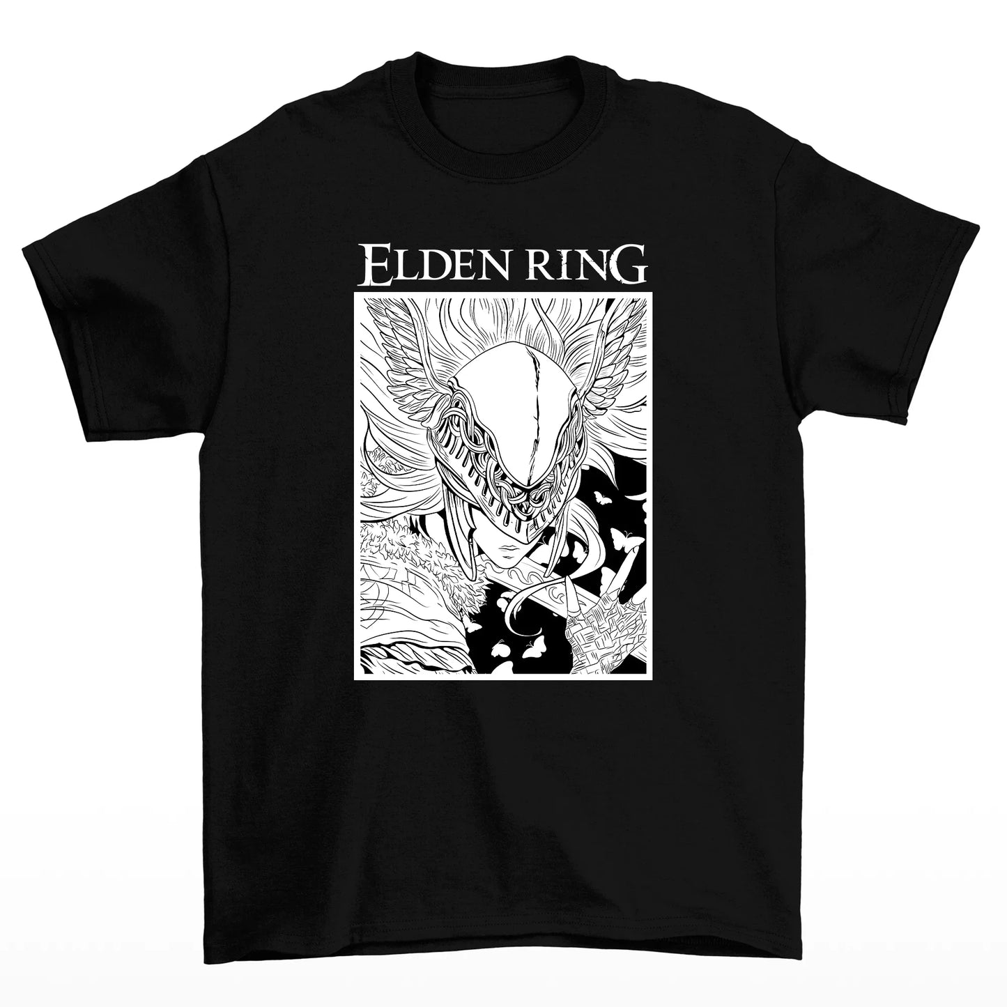 Camiseta Básica Malenia Elden Ring-preto