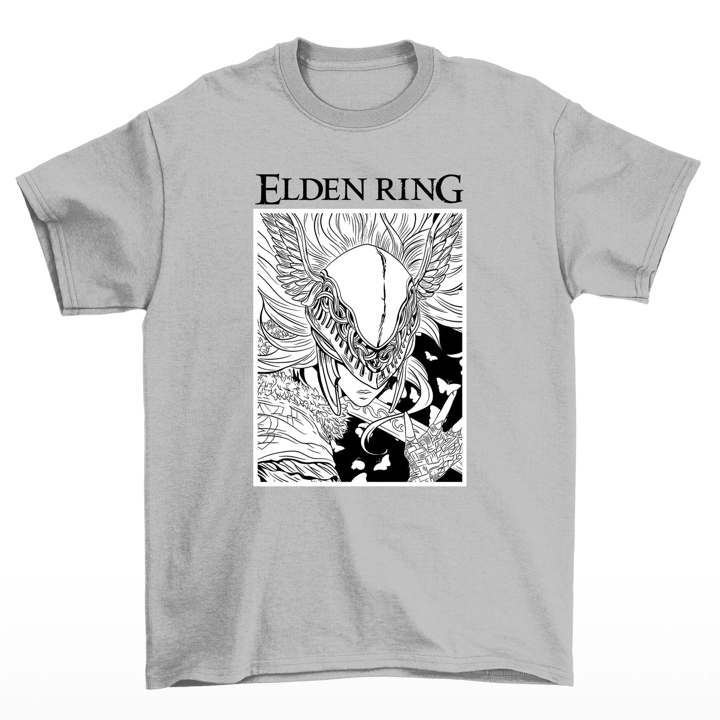 Camiseta Básica Malenia Elden Ring-cinza