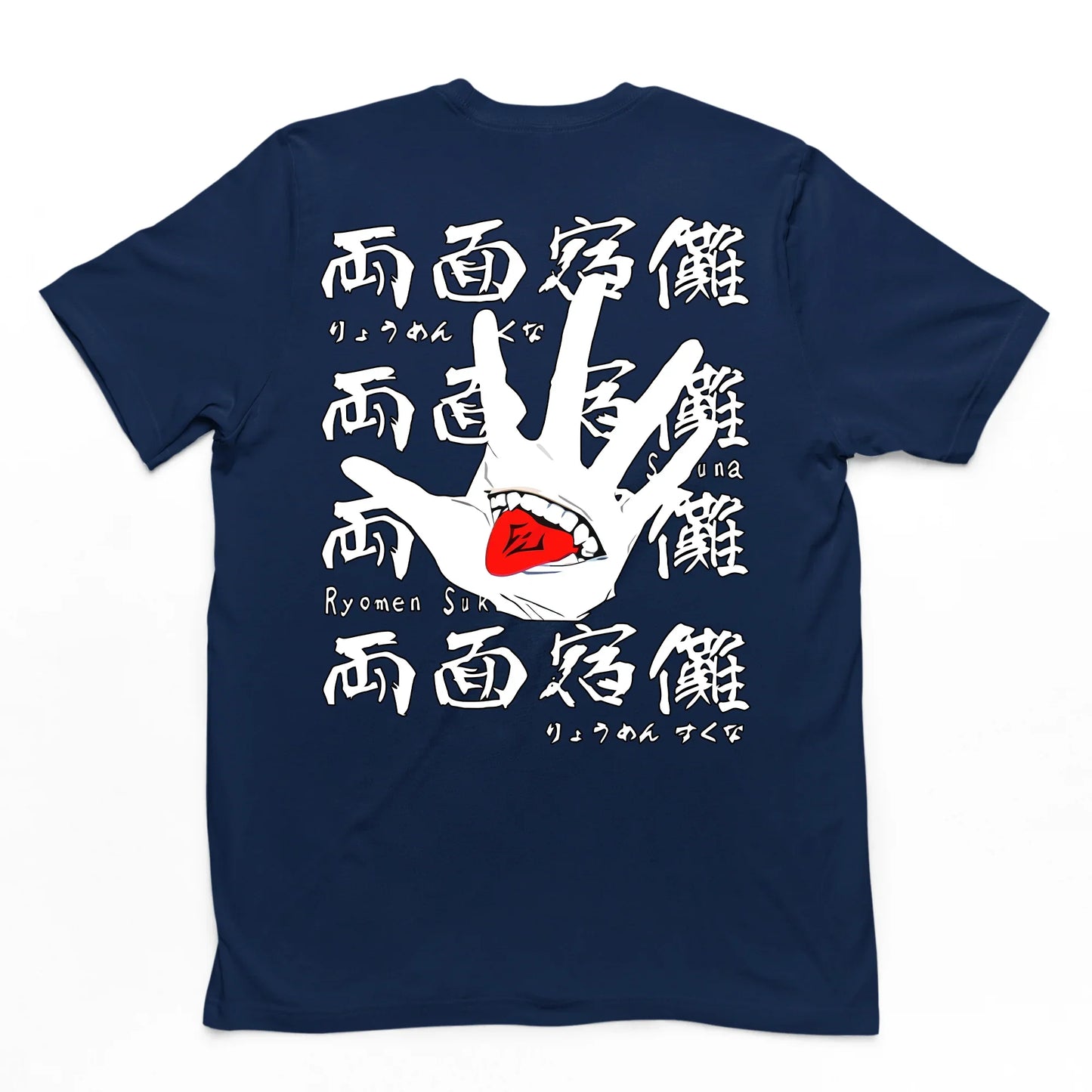 Camiseta Básica Ryomen Sukuna Jujutsu Kaisen- AZUL-MARINHO