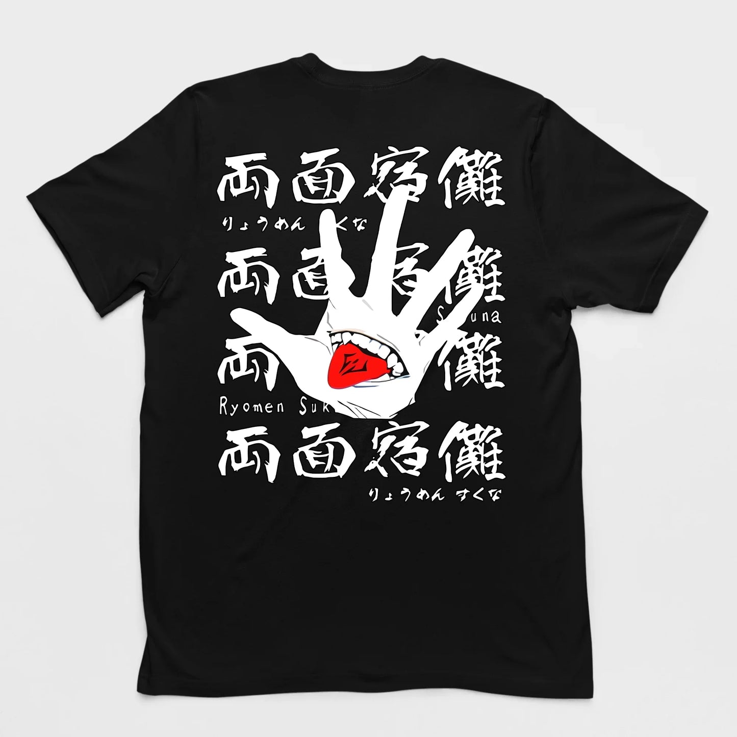 Camiseta Básica Ryomen Sukuna Jujutsu Kaisen- PRETO