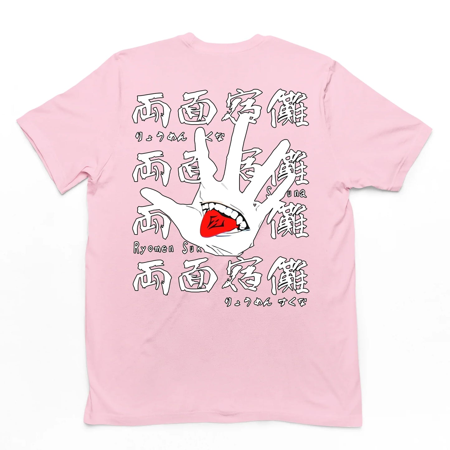Camiseta Básica Ryomen Sukuna Jujutsu Kaisen- ROSA BEBE