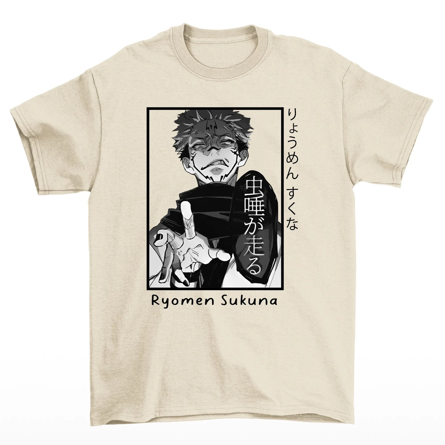 Camiseta Básica Ryomen Sukuna Jujutsu Kaisen- PÉROLA