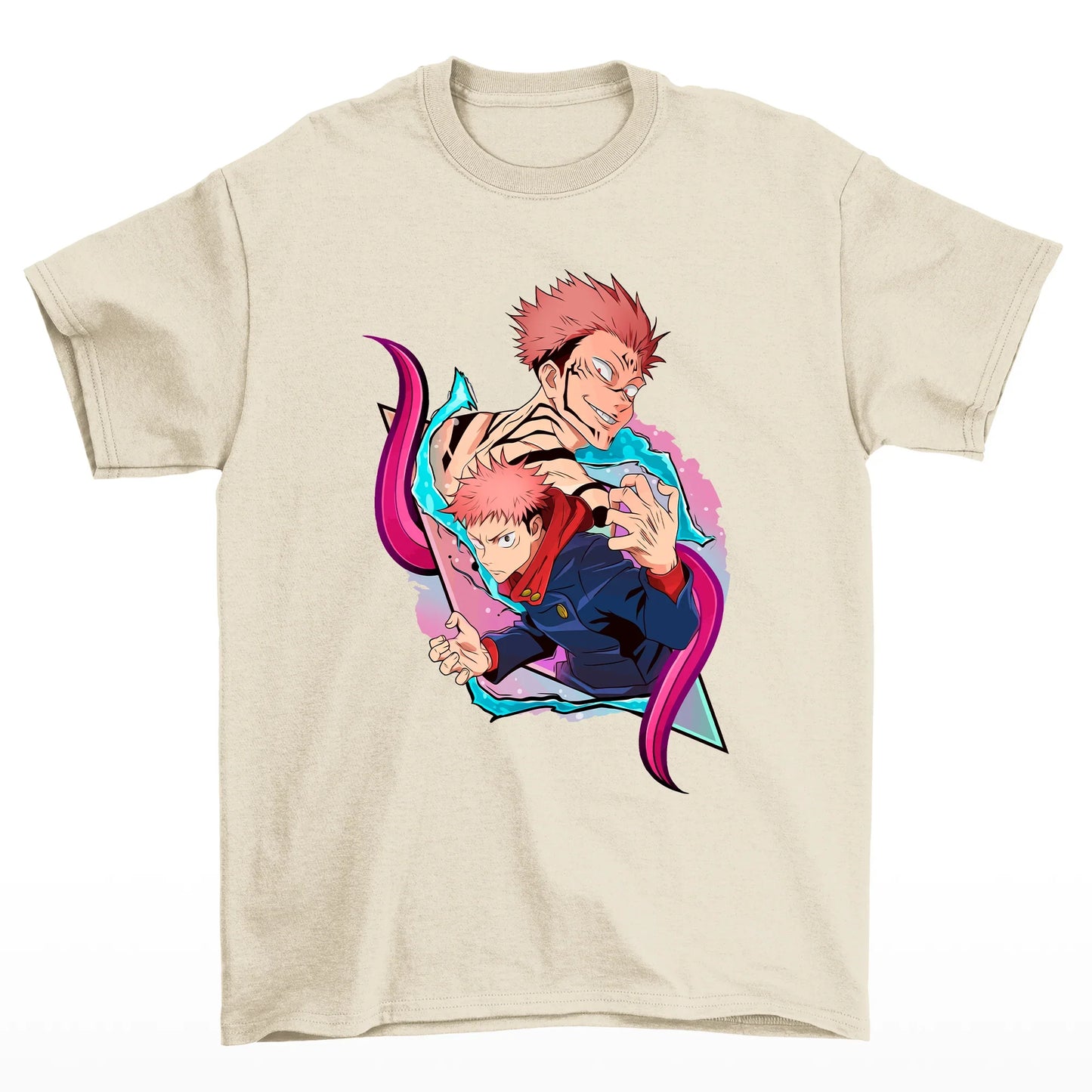 Camiseta Básica pérola Sukuna e Yuji Jujutsu Kaisen