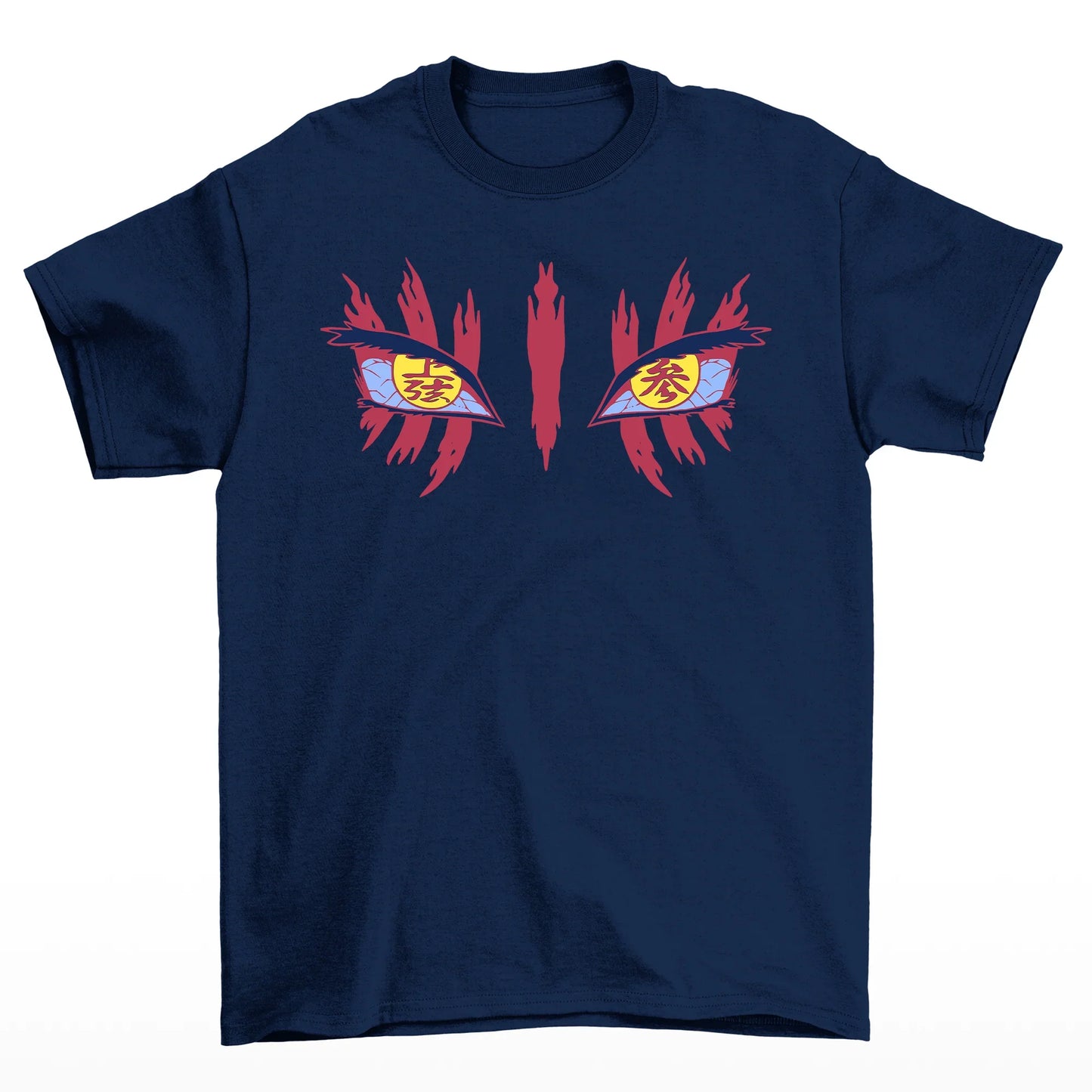 Camiseta Básica Akaza Lua Superior Demon Slayer- azul-marinho