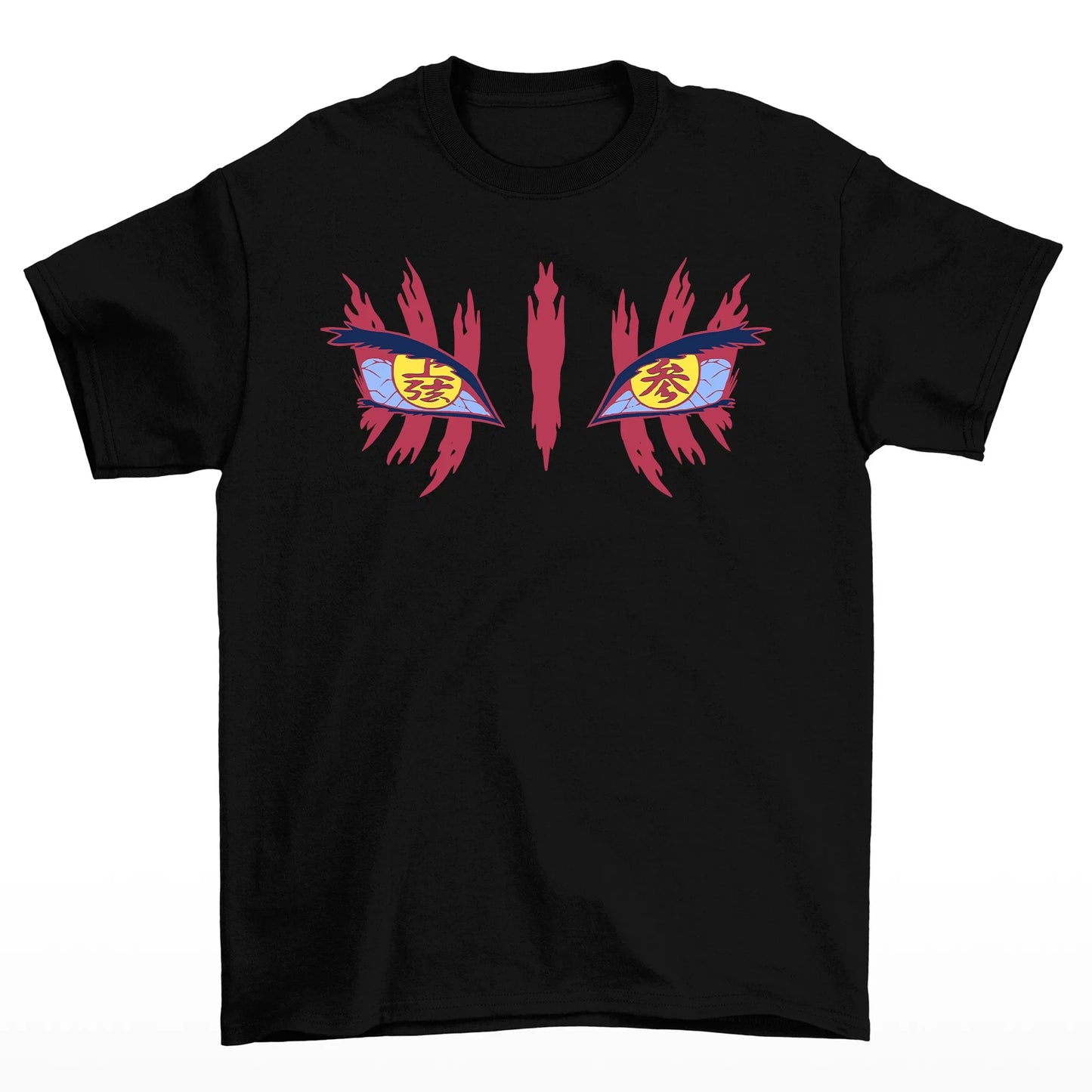 Camiseta Básica Akaza Lua Superior Demon Slayer- preto