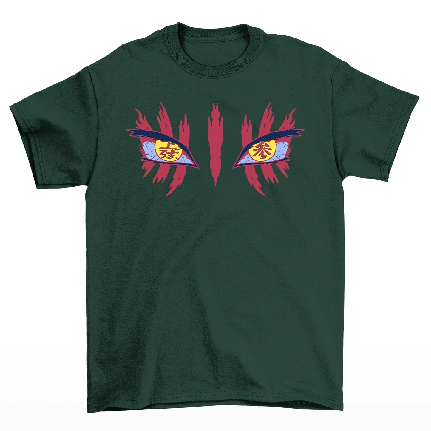 Camiseta Básica Akaza Lua Superior Demon Slayer- verde