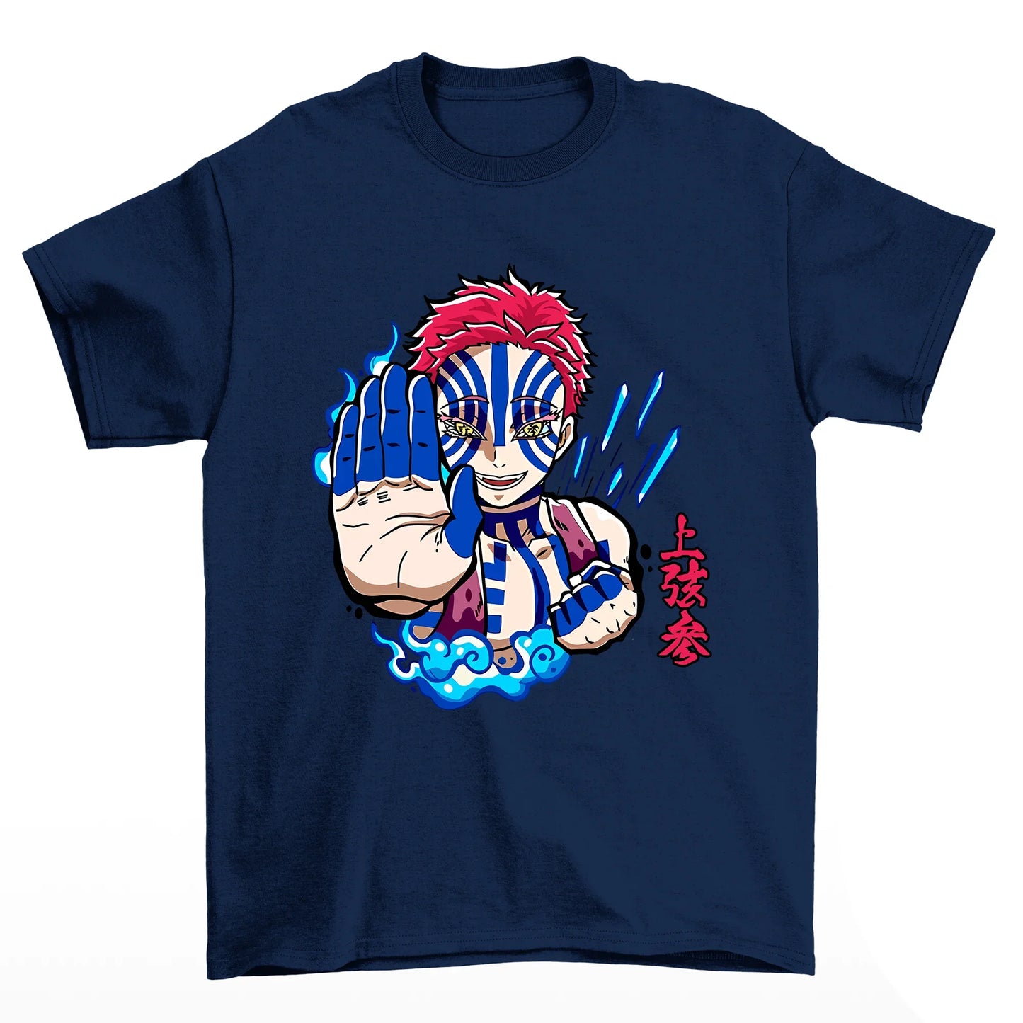 Camiseta Básica Cyber Akaza Demon Slayer Art- AZUL-MARINHO