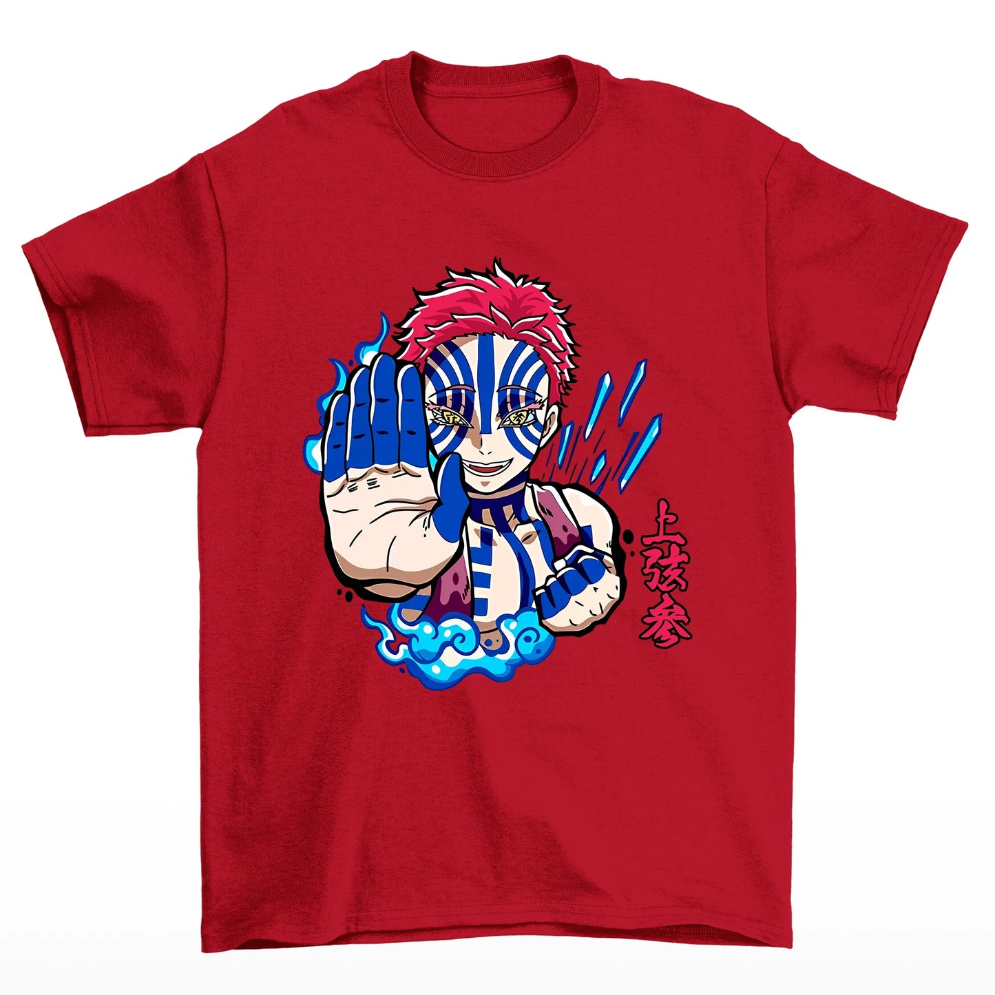 Camiseta Básica Cyber Akaza Demon Slayer Art- VERMELHO